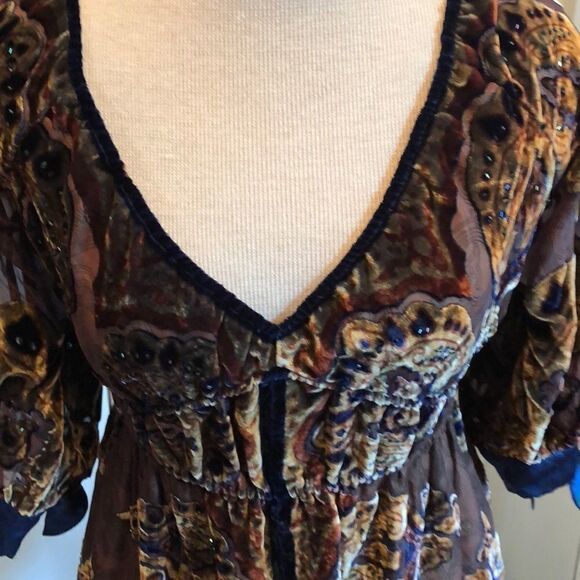 Hale bob peasant tunic sz S - Picture 2 of 6